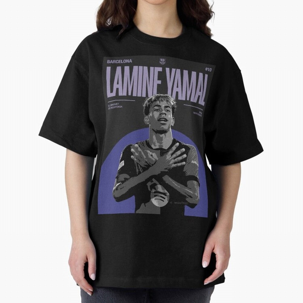 Lamine Yamal Barcelona Poster HD Premium T-Shirt Bring Bold Fan Energy to Match Day Hype around FIFA World Cup 2026, Haaland, Portugal, Stadium Chants, National Pride, Trophy Dreams and Unforgettable Football Memories; Ideal for Fans Who Follow