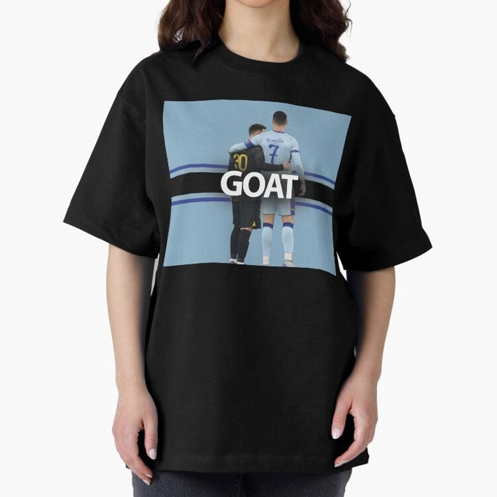 The Two Goats Messi & Ronaldo Premium T-Shirt Represent FIFA World Cup 2026 for Fans of Cristiano Ronaldo and Germany, Bringing Soccer Culture, Superstar Moments, National Team Dreams and Competitive Fire; Great for Watch Parties, Sports Bars,