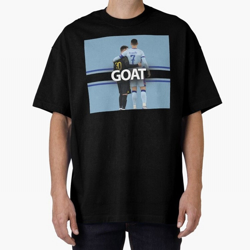 The Two Goats Messi & Ronaldo Premium T-Shirt Represent FIFA World Cup 2026 for Fans of Cristiano Ronaldo and Germany, Bringing Soccer Culture, Superstar Moments, National Team Dreams and Competitive Fire; Great for Watch Parties, Sports Bars,
