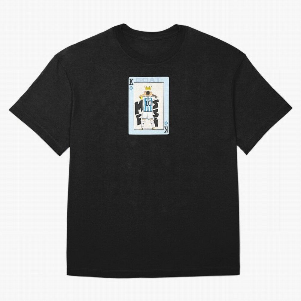 Deck of cards Messi Premium T-Shirt Enjoy Match Day Hype around FIFA World Cup 2026, Haaland, Argentina, France and Brazil, Tournament Hype, Historic Matchups, Family Viewing Parties and Global Sports Pride; Great for Supporters Who Love Legendary