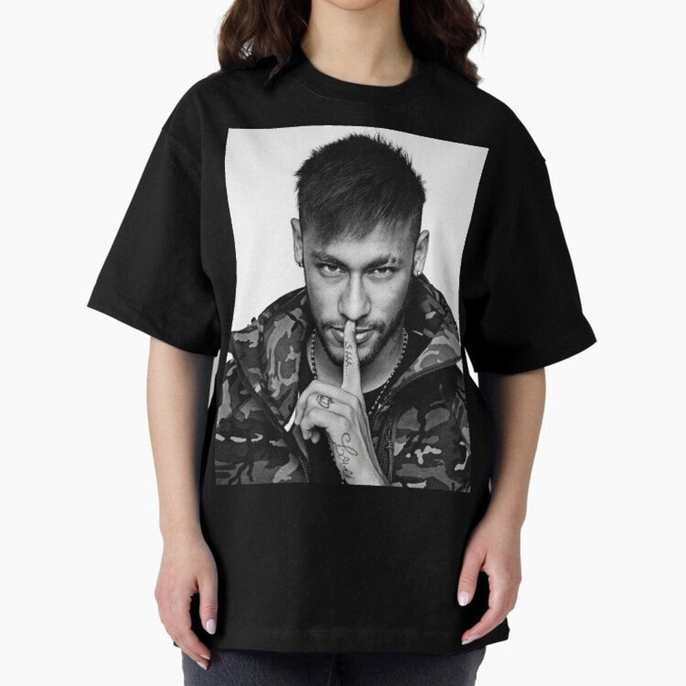 Neymar Art Oversized T-Shirt Make Memories around Global Football Passion for FIFA World Cup 2026 Group Stage, Celebrating Messi, CR7 and Mbappe, Spain and Netherlands, Football Passion, Legendary Performances, Festival Vibes and Supporter