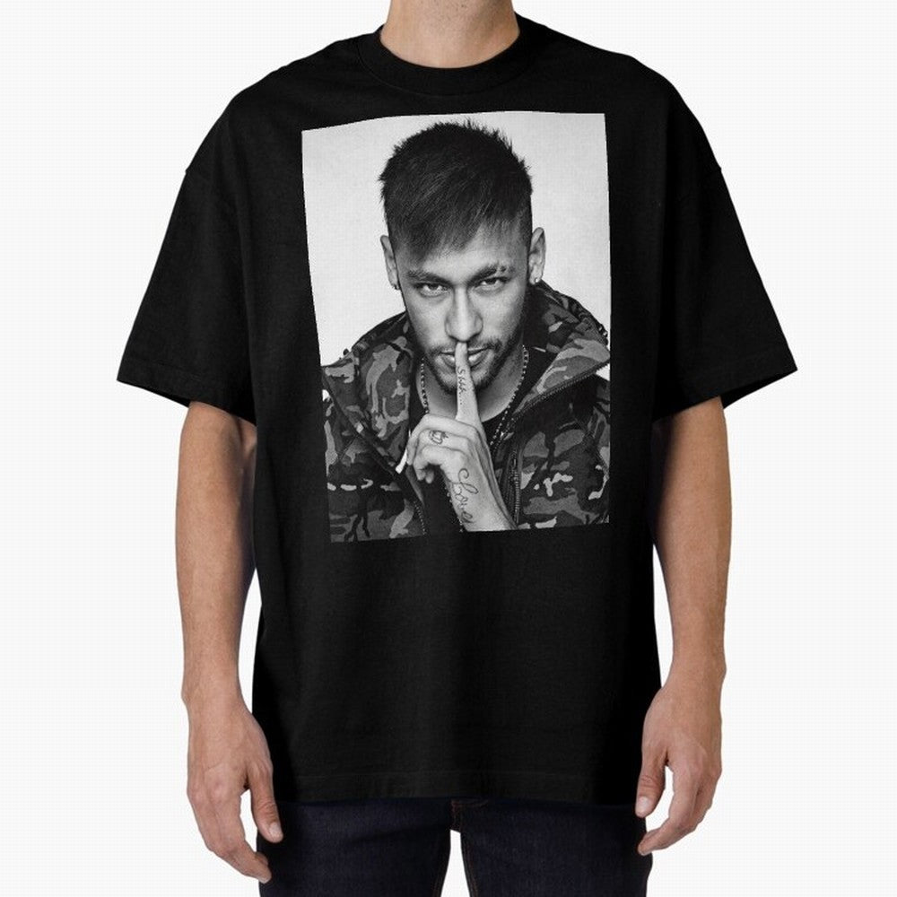 Neymar Art Oversized T-Shirt Make Memories around Global Football Passion for FIFA World Cup 2026 Group Stage, Celebrating Messi, CR7 and Mbappe, Spain and Netherlands, Football Passion, Legendary Performances, Festival Vibes and Supporter
