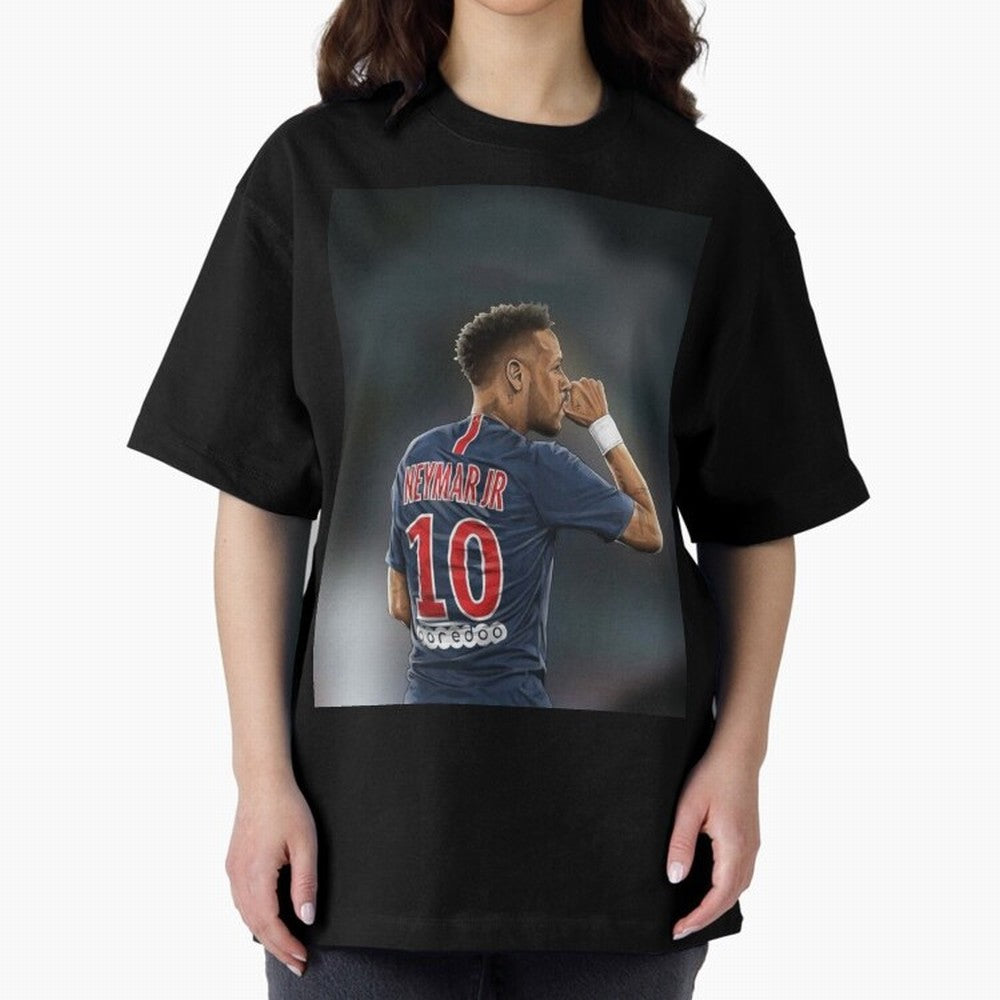 Neymar Watercolor Art Oversized T-Shirt Live for the Drama of FIFA World Cup 2026 Group Stage Spirit, Made for Argentina, France and Brazil, Cristiano Ronaldo, Haaland and CR7, Goal Celebration Energy, Supporter Heritage, Football Icons and