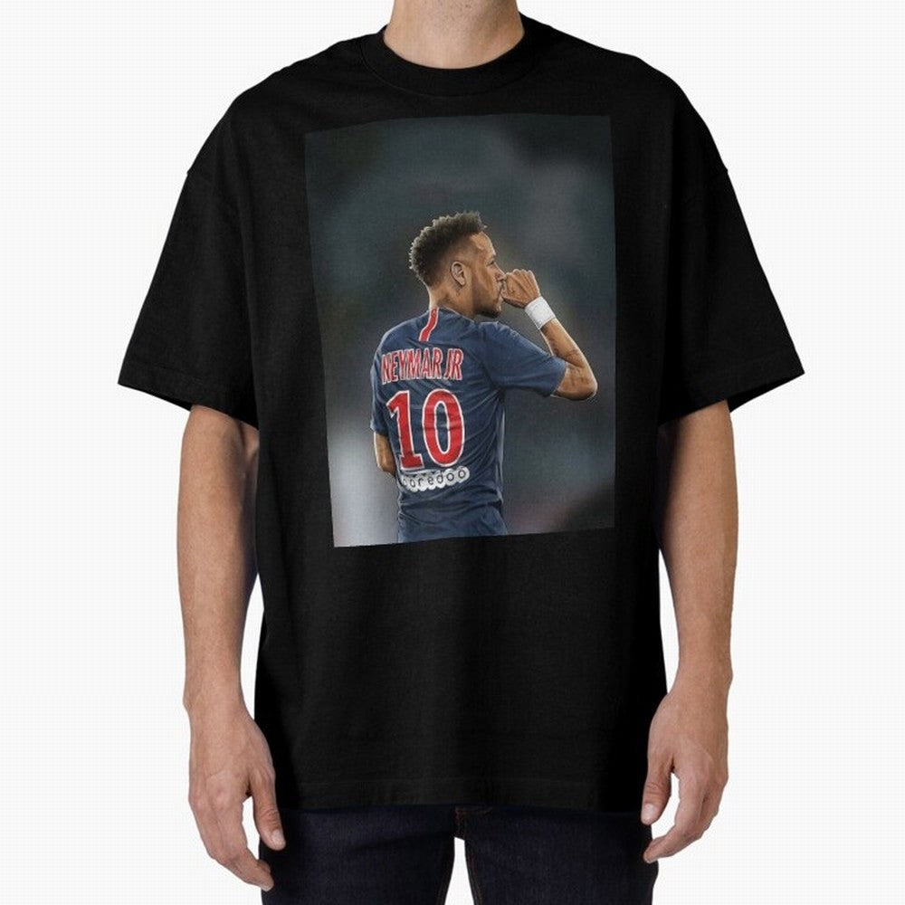 Neymar Watercolor Art Oversized T-Shirt Live for the Drama of FIFA World Cup 2026 Group Stage Spirit, Made for Argentina, France and Brazil, Cristiano Ronaldo, Haaland and CR7, Goal Celebration Energy, Supporter Heritage, Football Icons and