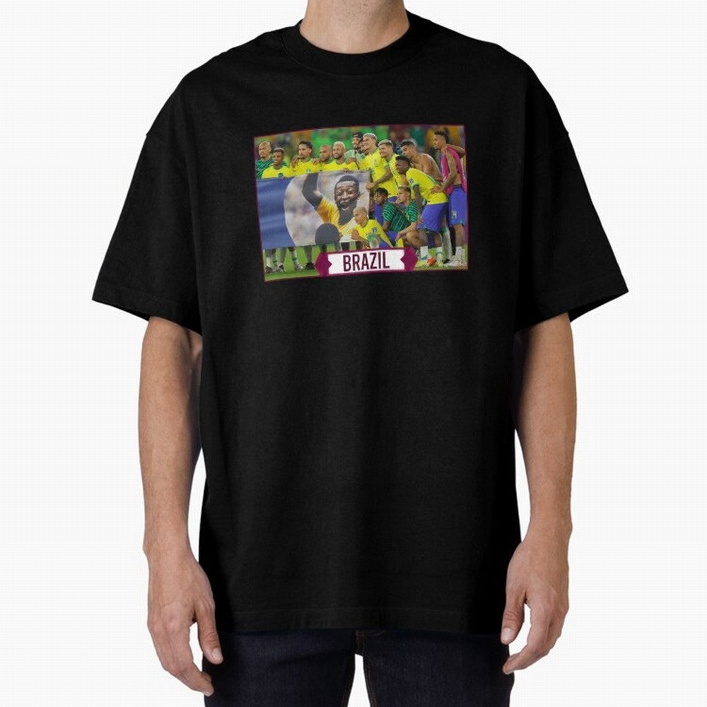 Brazil World Cup Classic T-Shirt Bring a Vintage Feel to FIFA World Cup 2026 USA Canada Mexico with Mbappe and Neymar, Germany Energy, Classic Soccer Heritage, Championship Pressure, Fan Loyalty and International Pride; Perfect for Fans,