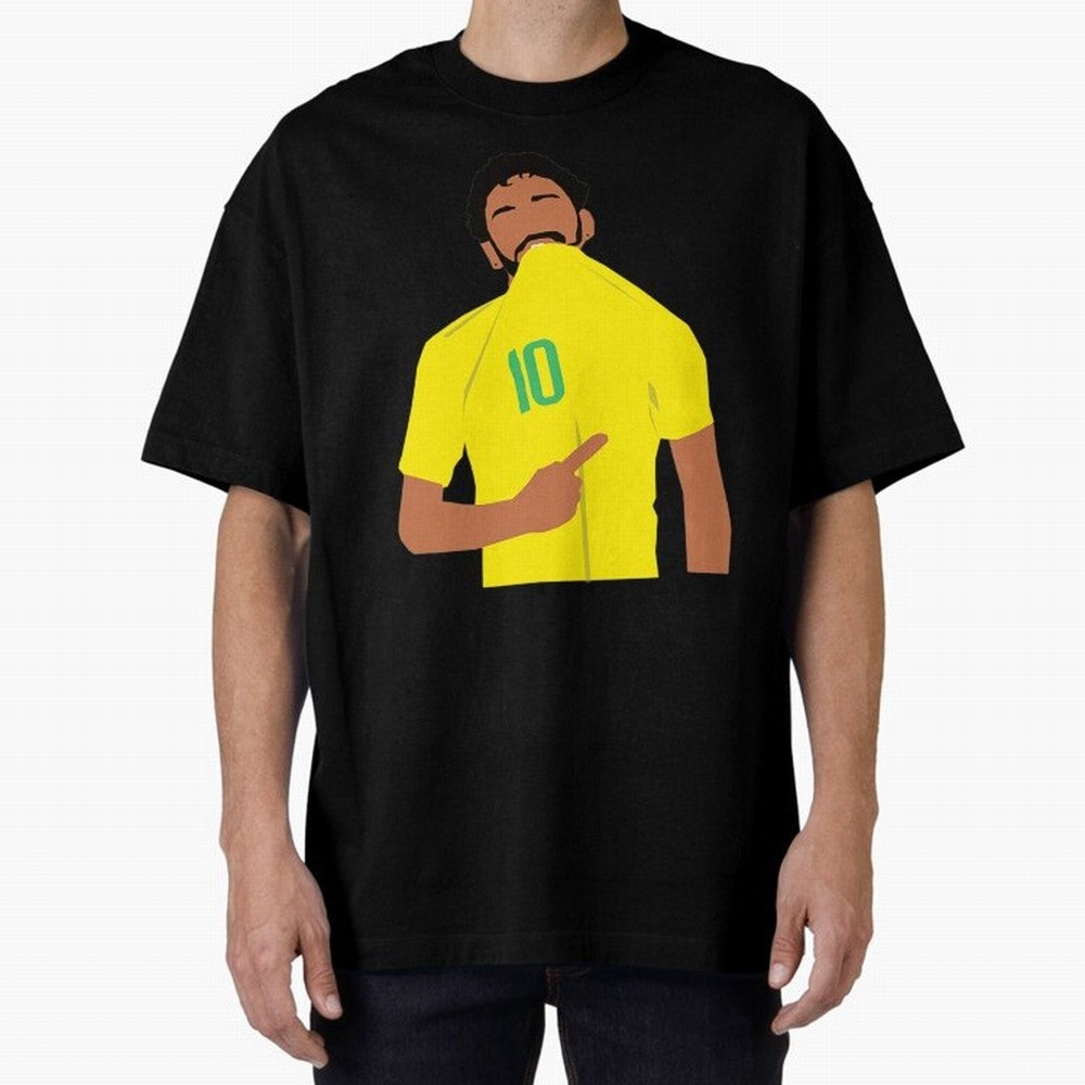 Neymar Jr Oversized T-Shirt Honor the Football Icons of FIFA World Cup 2026 USA Canada Mexico for Fans of CR7 and Messi and Spain, Bringing Match Day Excitement, Supporter Culture, Golden Goals and Global Football Passion; Perfect for Supporters