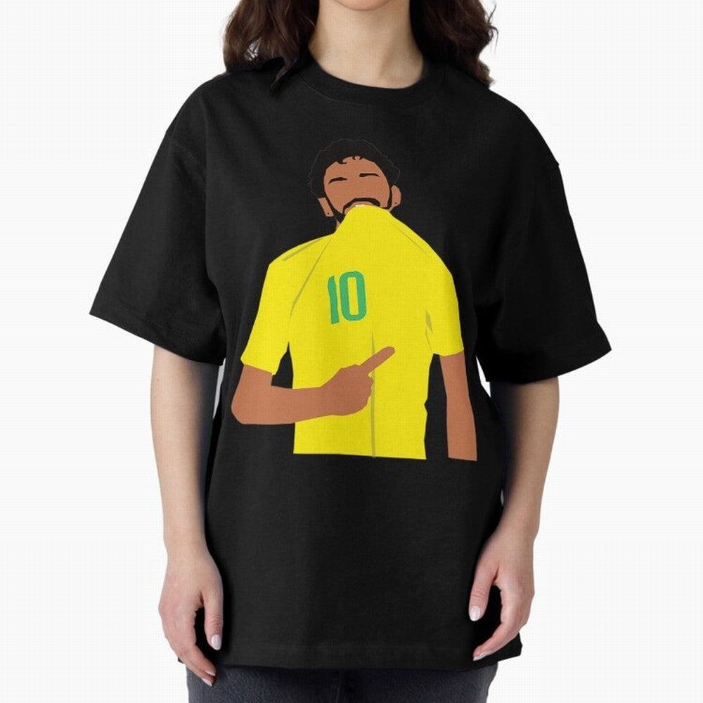 Neymar Jr Oversized T-Shirt Honor the Football Icons of FIFA World Cup 2026 USA Canada Mexico for Fans of CR7 and Messi and Spain, Bringing Match Day Excitement, Supporter Culture, Golden Goals and Global Football Passion; Perfect for Supporters