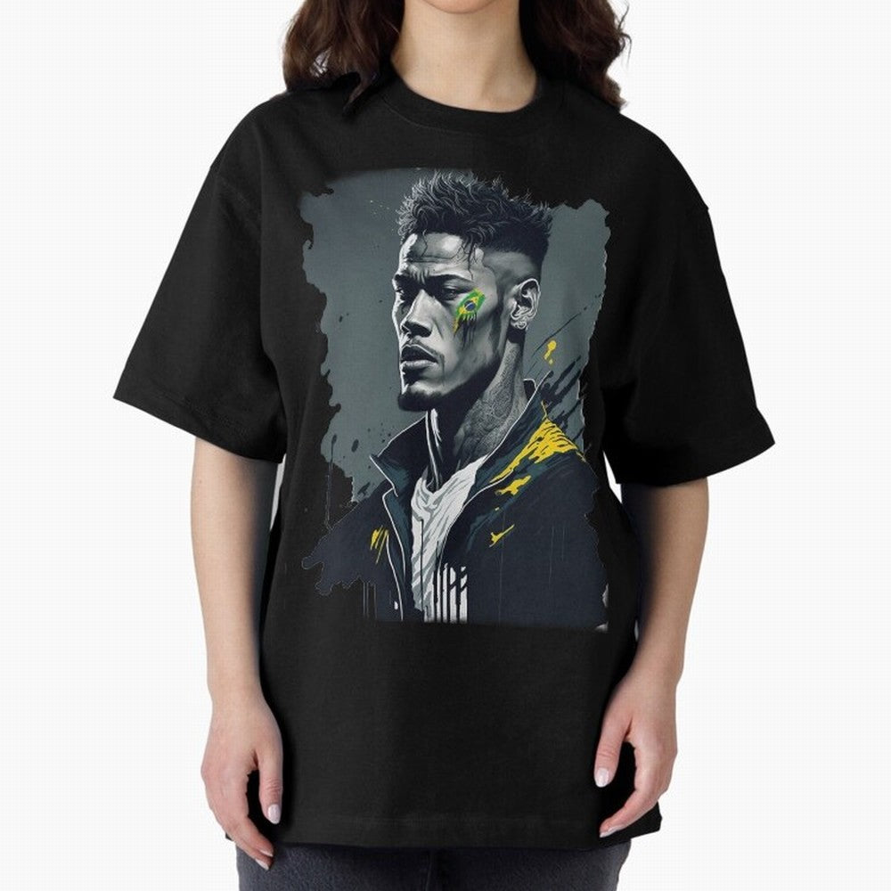 Neymar Jr. splash art Oversized T-Shirt Make Every Match About FIFA World Cup 2026 Group Stage for Fans of Messi, CR7 and Mbappe and Netherlands, Bringing Stadium Chants, National Pride, Trophy Dreams and Unforgettable Football Memories; Made for