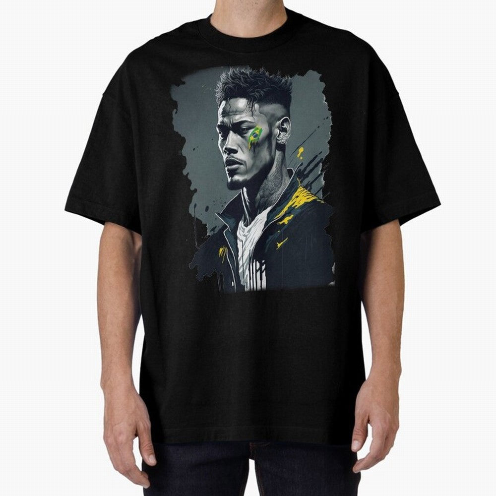Neymar Jr. splash art Oversized T-Shirt Make Every Match About FIFA World Cup 2026 Group Stage for Fans of Messi, CR7 and Mbappe and Netherlands, Bringing Stadium Chants, National Pride, Trophy Dreams and Unforgettable Football Memories; Made for