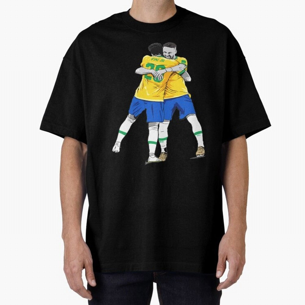 BRAZIL Neymar Jr and Vini Jr World Cup Celebration Classic T-Shirt Step into Global Football Passion for FIFA World Cup 2026 Group Stage, Built around Mbappe and Neymar, Argentina and Brazil, Goal Celebration Energy, Supporter Heritage, Football