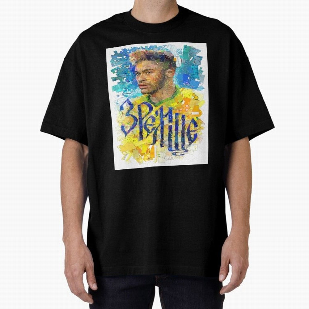 Neymar Illustration Art Framed Art Print Classic T-Shirt Fuel FIFA World Cup 2026 USA Canada Mexico for Fans of Mbappe and Spain, Bringing Fan Favorite Moments, National Team Passion, Big Match Drama and Soccer History; Ideal for Fans Who Follow