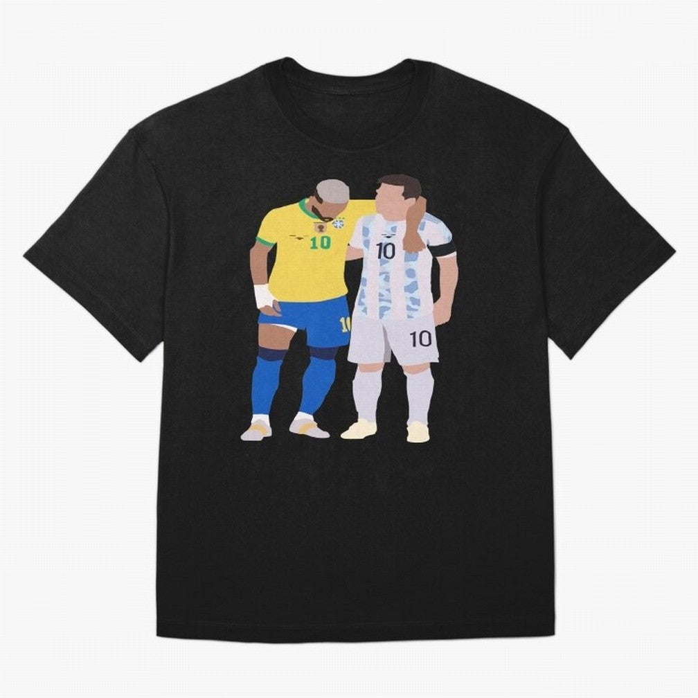 Messi and Neymar Copa America Friends Oversized T-Shirt Follow Every Goal of the FIFA World Cup 2026 Journey through Cristiano Ronaldo, Haaland and CR7 Highlights, Portugal, Spain and Germany Pride, Global Supporter Spirit, Legendary Goals,
