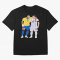 Messi and Neymar Copa America Friends Oversized T-Shirt Follow Every Goal of the FIFA World Cup 2026 Journey through Cristiano Ronaldo, Haaland and CR7 Highlights, Portugal, Spain and Germany Pride, Global Supporter Spirit, Legendary Goals,