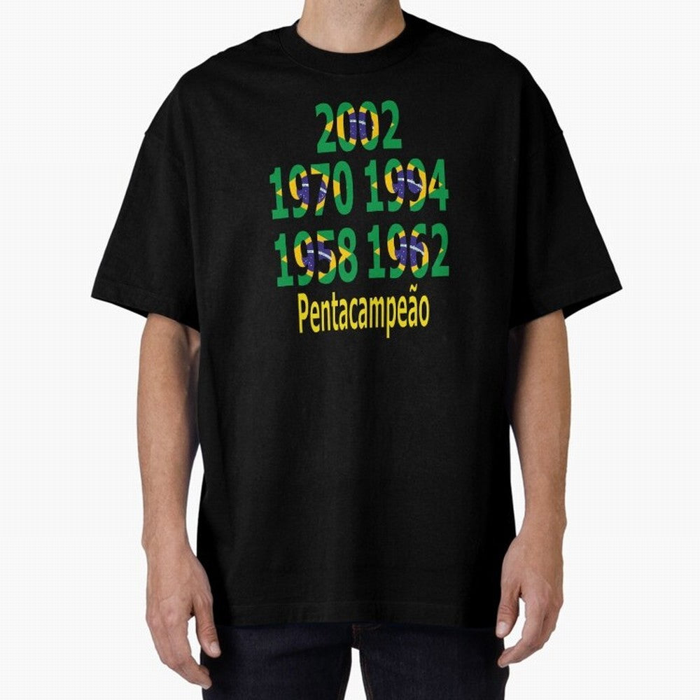 Brazil Five Stars - Champion Heritage Essential T-Shirt Embrace Match Day Hype around FIFA World Cup 2026 USA Canada Mexico, Mbappe, England, France and Netherlands, Sports Nostalgia, International Competition, Famous Players and Unforgettable