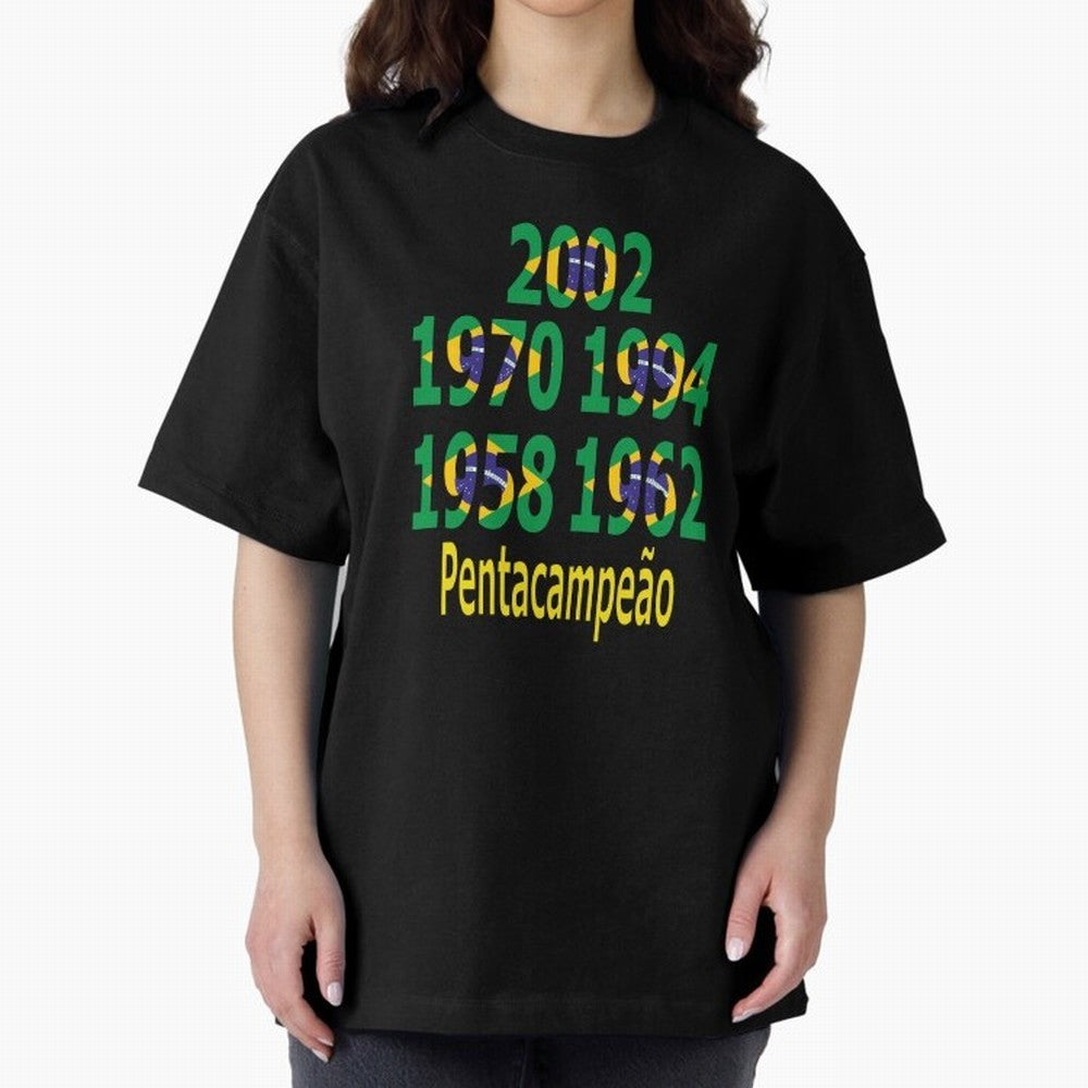 Brazil Five Stars - Champion Heritage Essential T-Shirt Embrace Match Day Hype around FIFA World Cup 2026 USA Canada Mexico, Mbappe, England, France and Netherlands, Sports Nostalgia, International Competition, Famous Players and Unforgettable