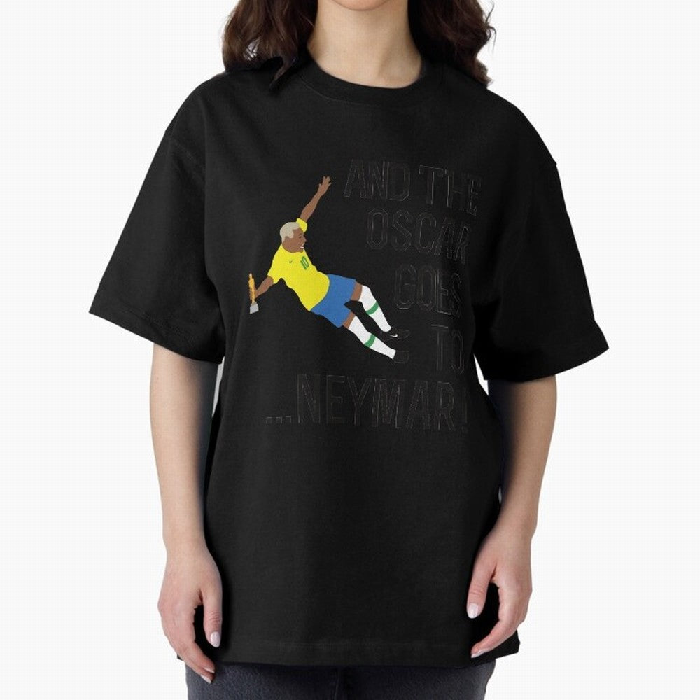 Neymar Diving Oversized T-Shirt Fuel the Hype around FIFA World Cup 2026 for Fans of CR7 and Portugal, Spain and Germany, Bringing Match Day Excitement, Supporter Culture, Golden Goals and Global Football Passion; Ideal for Passionate Fans Who Love
