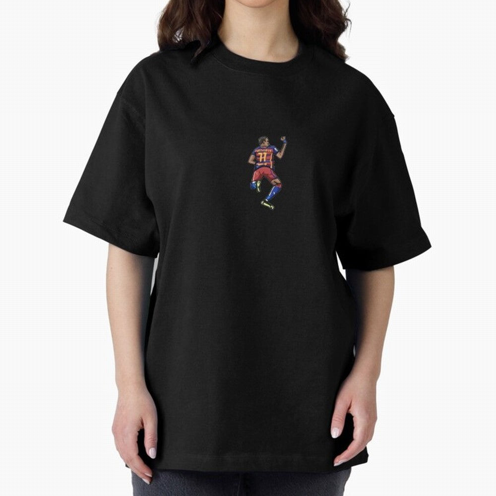 Neymar Jr, Barcelona Oversized T-Shirt Create FIFA World Cup 2026 USA Canada Mexico for Fans of Messi, Neymar and Mbappe and Netherlands, Bringing Vintage Soccer Flavor, Modern Football Stars, National Flags and Final Night Emotion; Perfect for