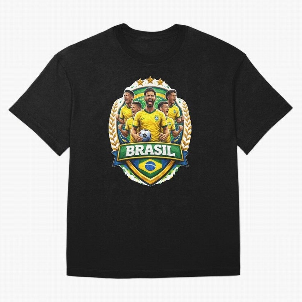 Brazil Football National Team Pride- Brazil Soccer Graphics Classic T-Shirt Turn Every Weekend Toward the FIFA World Cup 2026 Journey through Mbappe Highlights, Argentina, France and Brazil Pride, Football Festival Excitement, Trophy Ambitions,