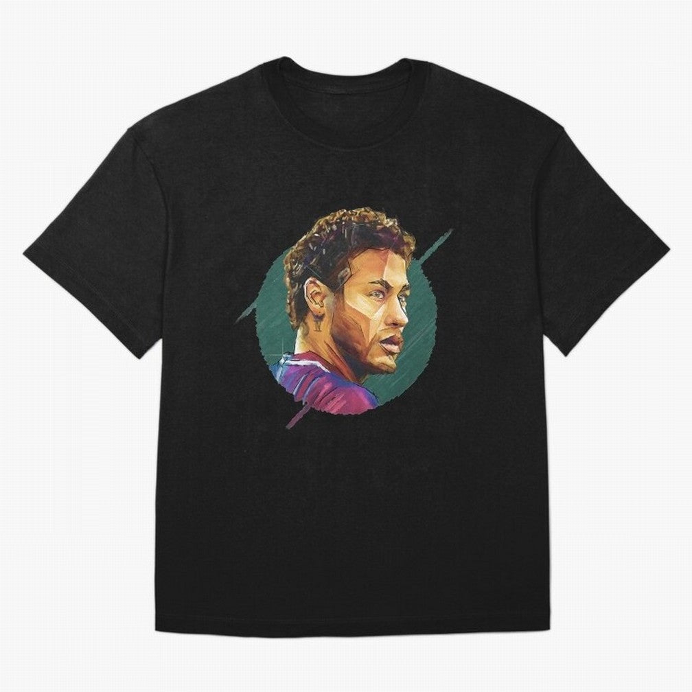 Geometric Neymar Classic T-Shirt Honor the Beautiful Game during Global Football Passion for FIFA World Cup 2026 USA Canada Mexico, with Neymar, Haaland and Cristiano Ronaldo, France, Retro Football Energy, Iconic Rivalries, Trophy Chase Drama and