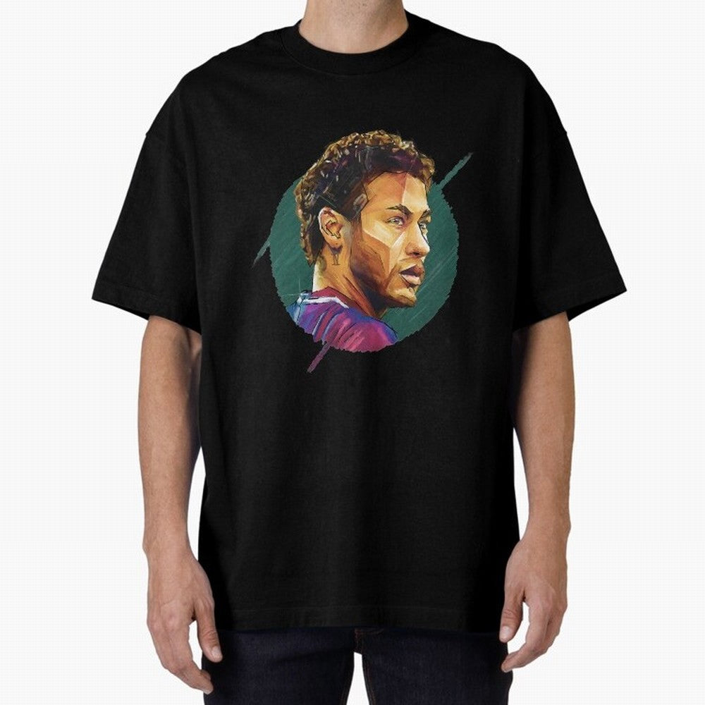 Geometric Neymar Classic T-Shirt Honor the Beautiful Game during Global Football Passion for FIFA World Cup 2026 USA Canada Mexico, with Neymar, Haaland and Cristiano Ronaldo, France, Retro Football Energy, Iconic Rivalries, Trophy Chase Drama and