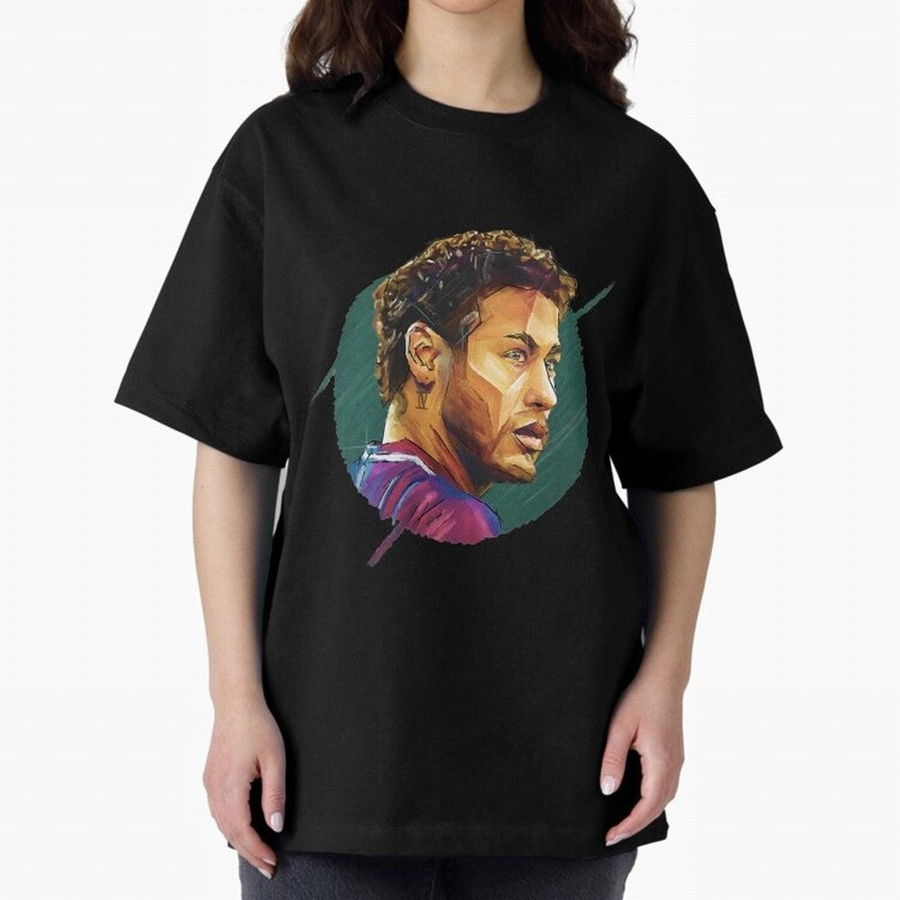 Geometric Neymar Classic T-Shirt Honor the Beautiful Game during Global Football Passion for FIFA World Cup 2026 USA Canada Mexico, with Neymar, Haaland and Cristiano Ronaldo, France, Retro Football Energy, Iconic Rivalries, Trophy Chase Drama and