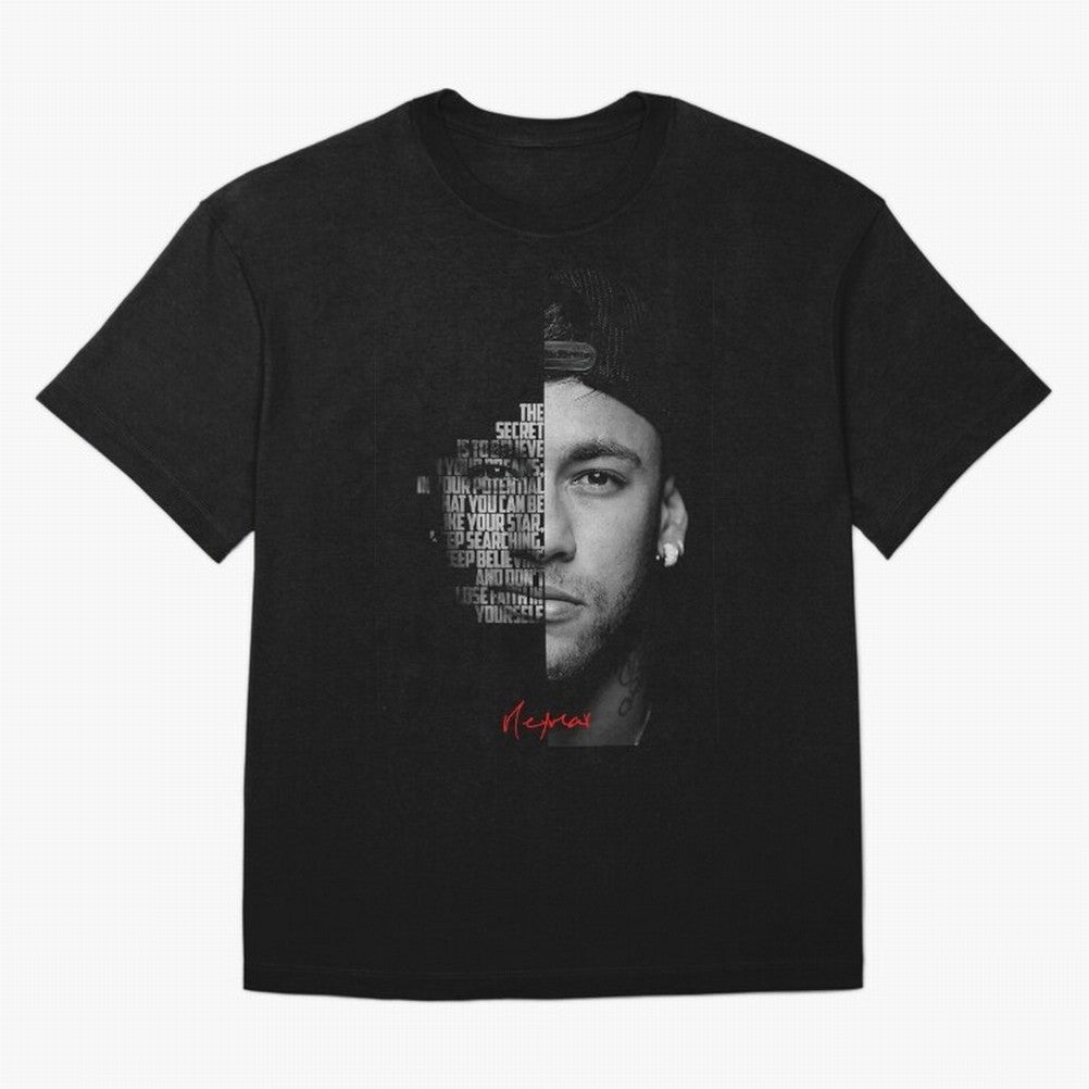 Black and white Neymar Jr quote. Oversized T-Shirt Support Your Favorite Stars during FIFA World Cup 2026 USA Canada Mexico Built around Neymar, France and Portugal Energy, Global Supporter Spirit, Legendary Goals, National Colors and Tournament
