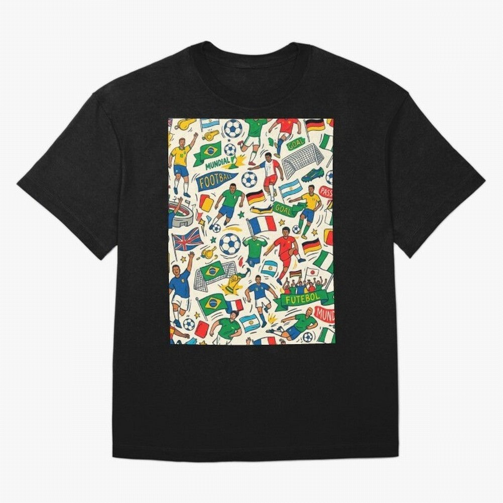 World Cup 2026: Global Football Fever Oversized T-Shirt Bring Trophy Dreams to FIFA World Cup 2026 Spirit, Filled with Spain and Netherlands, Cristiano Ronaldo, Classic Soccer Heritage, Championship Pressure, Fan Loyalty and International Pride;