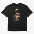 Young Neymar Illustration Oversized T-Shirt Celebrate National Team Dreams in FIFA World Cup 2026 Group Stage Spirit, Made for Portugal, Spain and Germany, Messi and Cristiano Ronaldo, Championship Spirit, Famous Goals, Roaring Crowds and