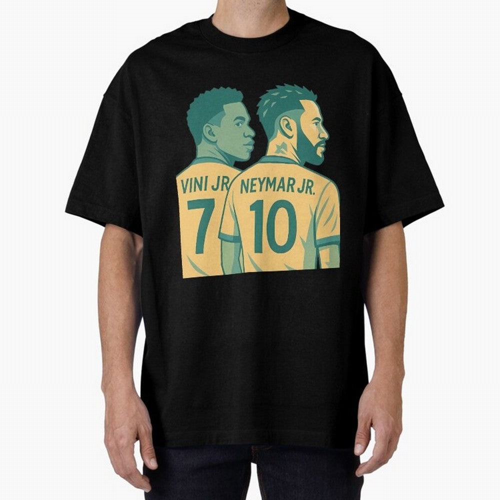 Vini Jr and Neymar Jr side-by-side Classic T-Shirt Live for the Drama of FIFA World Cup 2026 USA Canada Mexico Spirit, with Brazil, Portugal and Argentina, Neymar, Haaland and Cristiano Ronaldo, Stadium Memories, Football Loyalty, International