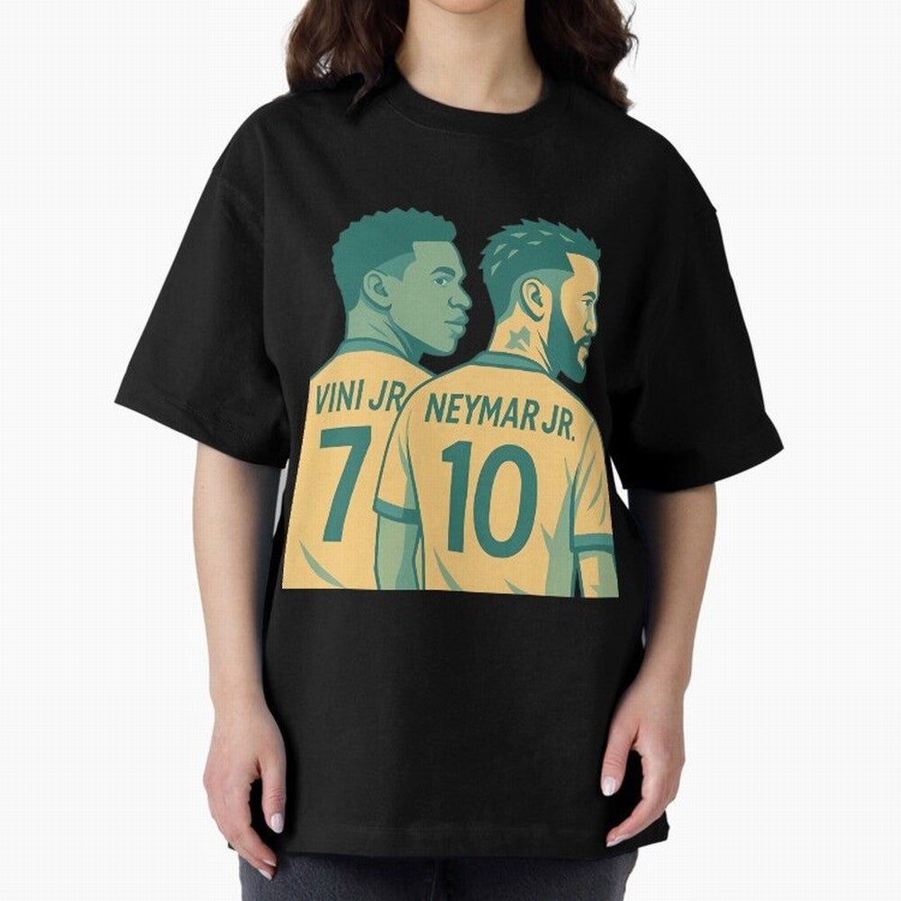 Vini Jr and Neymar Jr side-by-side Classic T-Shirt Live for the Drama of FIFA World Cup 2026 USA Canada Mexico Spirit, with Brazil, Portugal and Argentina, Neymar, Haaland and Cristiano Ronaldo, Stadium Memories, Football Loyalty, International