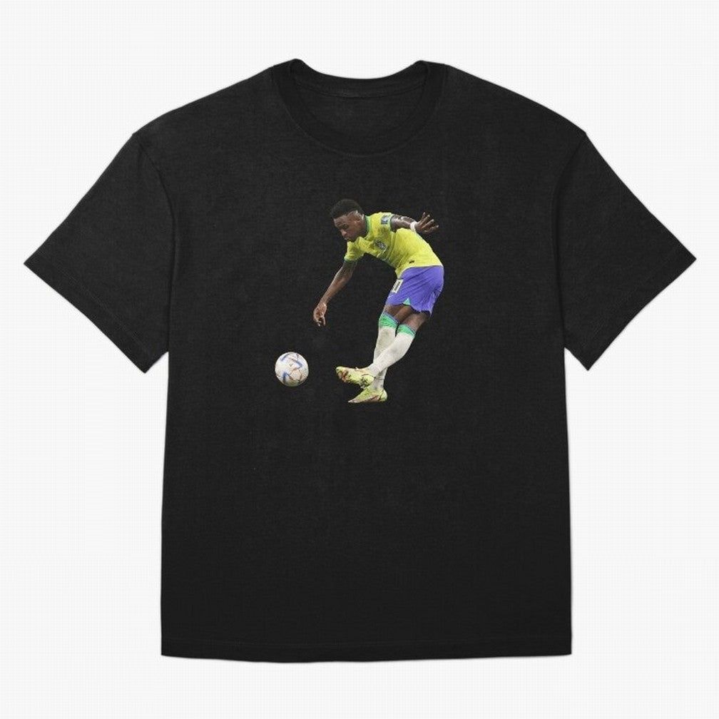 Vinicius Junior rabona Classic T-Shirt Honor Football Greatness during FIFA World Cup 2026 for Fans of Messi, Neymar and Mbappe and Argentina, France and Brazil, Bringing Vintage Soccer Flavor, Modern Football Stars, National Flags and Final Night