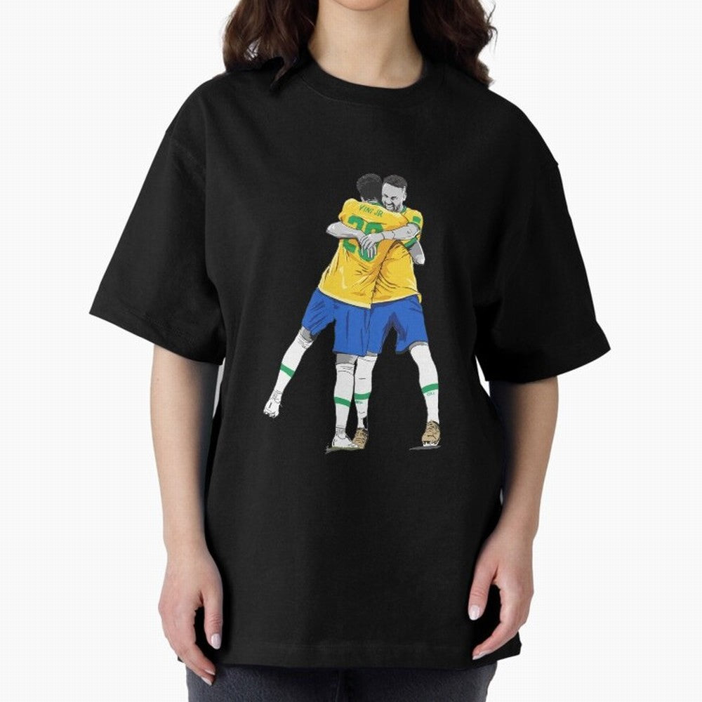 BRAZIL Neymar Jr and Vini Jr World Cup Celebration Oversized T-Shirt Feel the Heartbeat of Match Day Hype around FIFA World Cup 2026 Group Stage, Neymar, Haaland and Cristiano Ronaldo, Netherlands, Tournament Hype, Historic Matchups, Family Viewing
