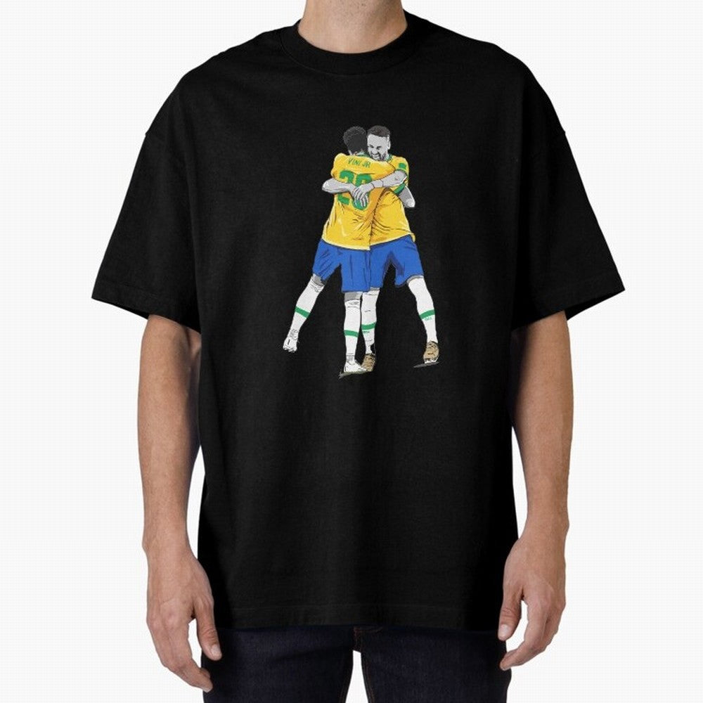 BRAZIL Neymar Jr and Vini Jr World Cup Celebration Oversized T-Shirt Feel the Heartbeat of Match Day Hype around FIFA World Cup 2026 Group Stage, Neymar, Haaland and Cristiano Ronaldo, Netherlands, Tournament Hype, Historic Matchups, Family Viewing
