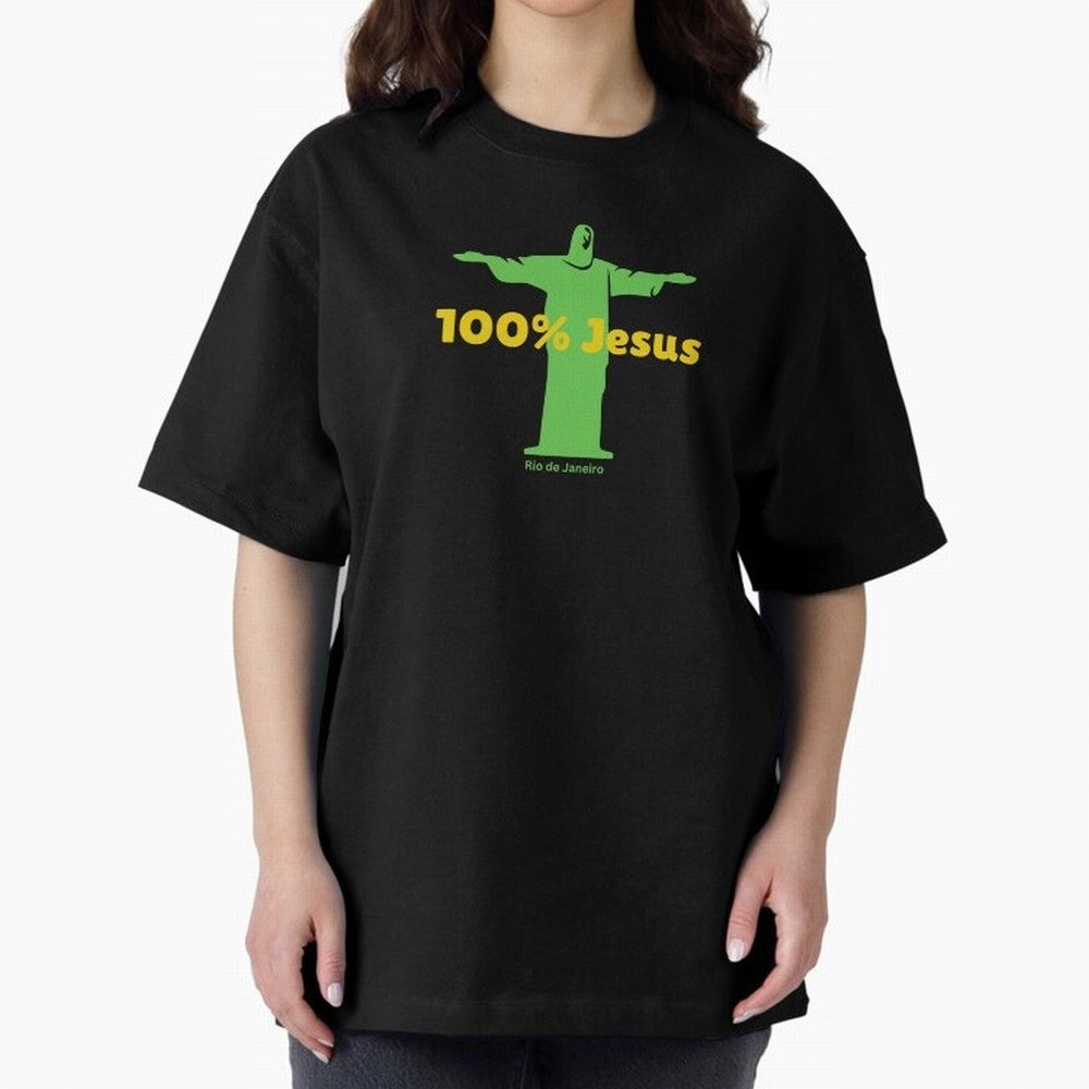 100% Jesus Christ the Redeemer Christian Brazilian Classic T-Shirt Embrace FIFA World Cup 2026 Group Stage for Fans of Messi and Cristiano Ronaldo and Brazil, Portugal and Argentina, Bringing Stadium Memories, Football Loyalty, International Chants