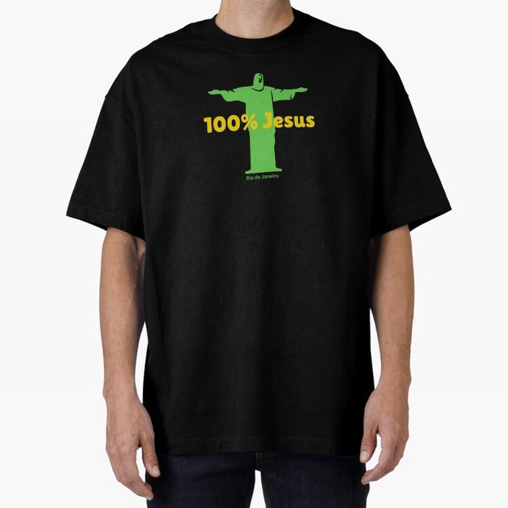 100% Jesus Christ the Redeemer Christian Brazilian Classic T-Shirt Embrace FIFA World Cup 2026 Group Stage for Fans of Messi and Cristiano Ronaldo and Brazil, Portugal and Argentina, Bringing Stadium Memories, Football Loyalty, International Chants