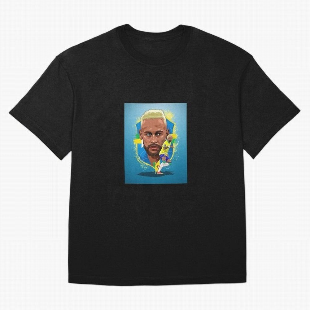 neymar art - neymar illustration T Shirt Oversized T-Shirt Build FIFA World Cup 2026 Group Stage Centered on Cristiano Ronaldo, England and Germany Energy, Game Day Rituals, Football Legends, Country Pride and the Road to the Final; Made for