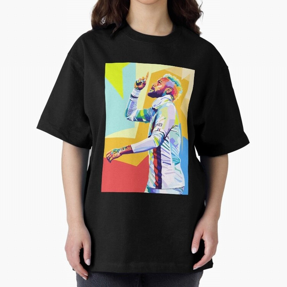 Neymar Jr Wpap pop art Oversized T-Shirt Experience FIFA World Cup 2026 Group Stage Inspired by Cristiano Ronaldo, Argentina and Brazil Energy, Vintage Soccer Flavor, Modern Football Stars, National Flags and Final Night Emotion; Perfect for
