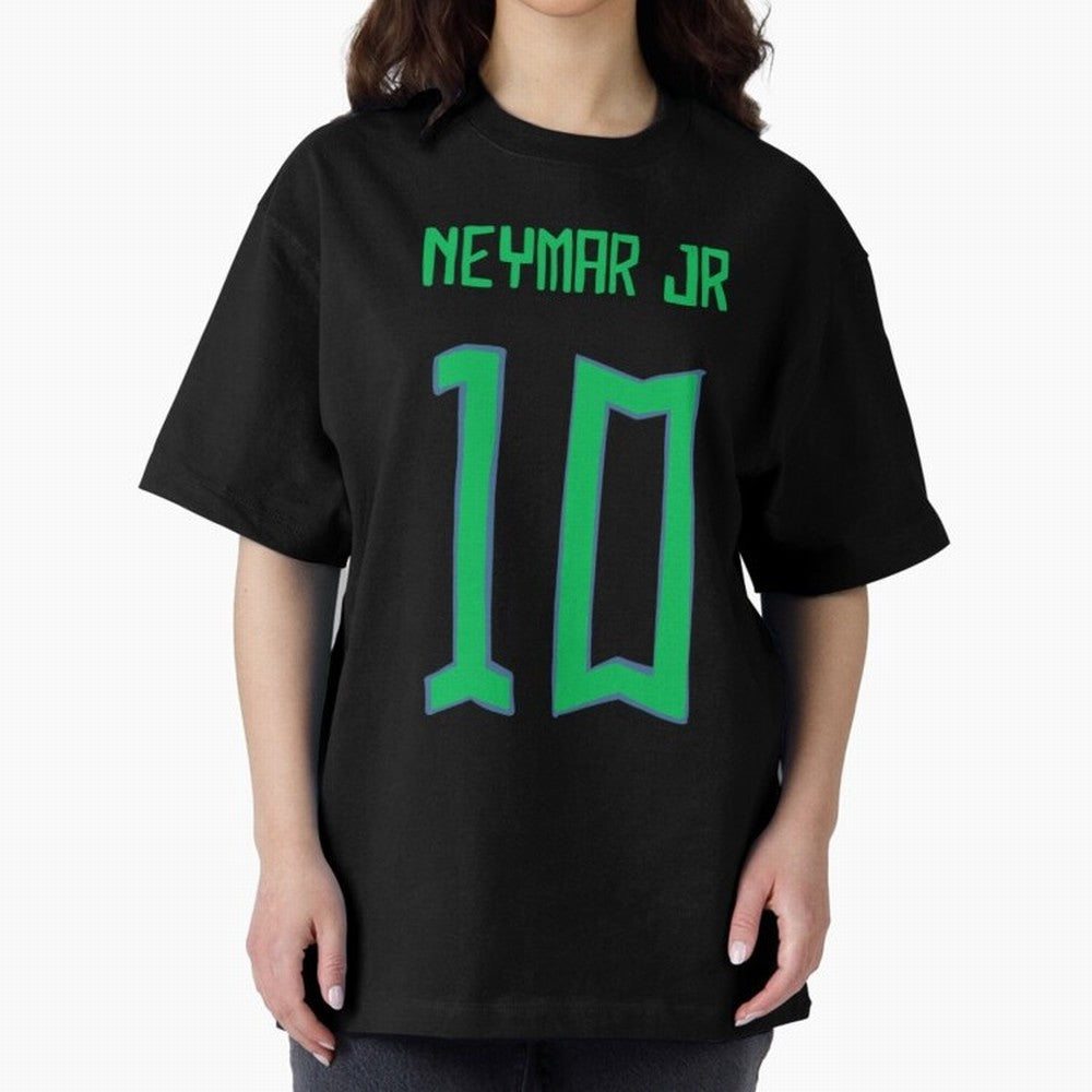 Neymar Jr #10 (Brazil) Oversized T-Shirt Bring Home FIFA World Cup 2026 Group Stage Centered on Neymar, Argentina Energy, Supporter Pride, Iconic Celebrations, Legendary Names and Global Match Day Energy; Made for Die Hard Supporters, Soccer
