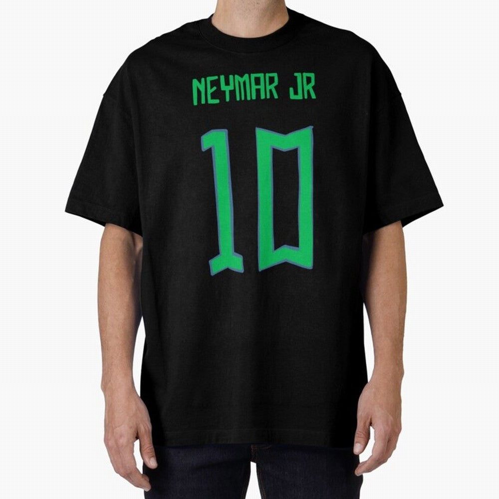 Neymar Jr #10 (Brazil) Oversized T-Shirt Bring Home FIFA World Cup 2026 Group Stage Centered on Neymar, Argentina Energy, Supporter Pride, Iconic Celebrations, Legendary Names and Global Match Day Energy; Made for Die Hard Supporters, Soccer