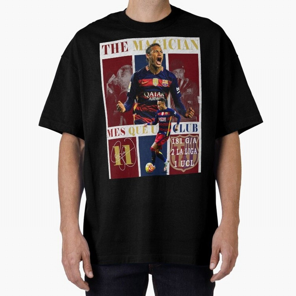 Neymar Jr Barcelona 2015 UCL Poster Classic T-Shirt Upgrade Global Football Passion for FIFA World Cup 2026 Group Stage, Celebrating Cristiano Ronaldo, Haaland and CR7, Argentina and Brazil, Stadium Memories, Football Loyalty, International Chants