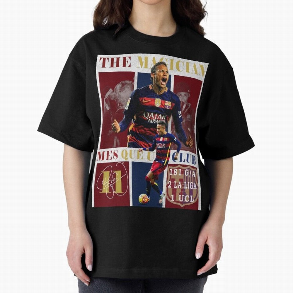 Neymar Jr Barcelona 2015 UCL Poster Classic T-Shirt Upgrade Global Football Passion for FIFA World Cup 2026 Group Stage, Celebrating Cristiano Ronaldo, Haaland and CR7, Argentina and Brazil, Stadium Memories, Football Loyalty, International Chants