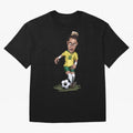 Mascot Cartoon Neymar Football Player Brazil Classic T-Shirt Bring Champion Energy into the FIFA World Cup 2026 Journey through Messi, Neymar and Mbappe Highlights, Brazil, Portugal and Argentina Pride, Football Passion, Legendary Performances,