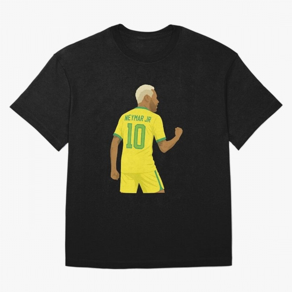 Neymar Jr in Yellow Glory Sticker Oversized T-Shirt Turn Football Passion into Global Football Passion for FIFA World Cup 2026, Celebrating Messi, Neymar and Mbappe, Netherlands, Football Festival Excitement, Trophy Ambitions, Country Rivalries and