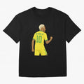 Neymar Jr in Yellow Glory Sticker Oversized T-Shirt Turn Football Passion into Global Football Passion for FIFA World Cup 2026, Celebrating Messi, Neymar and Mbappe, Netherlands, Football Festival Excitement, Trophy Ambitions, Country Rivalries and