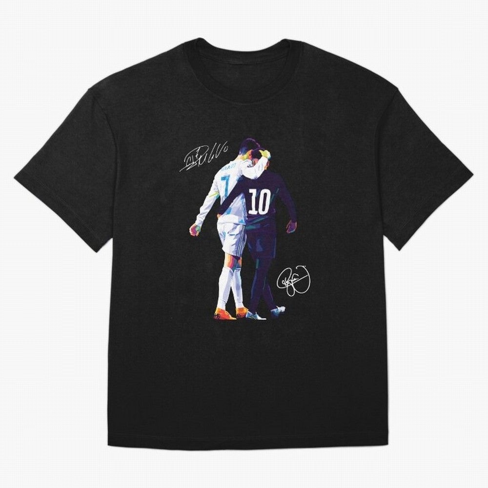 Cristiano Ronaldo and Neymar Jr Wpap Art Oversized T-Shirt Experience Match Day Hype around FIFA World Cup 2026 USA Canada Mexico, Haaland and Mbappe, Brazil, Supporter Pride, Iconic Celebrations, Legendary Names and Global Match Day Energy; Made