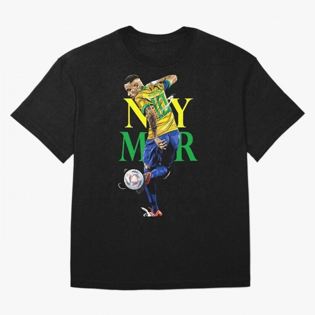 Neymar JR Brazil Oversized T-Shirt Represent Football Lovers during the FIFA World Cup 2026 Journey through CR7 and Messi Highlights, France and Portugal Pride, Goal Celebration Energy, Supporter Heritage, Football Icons and Worldwide Tournament