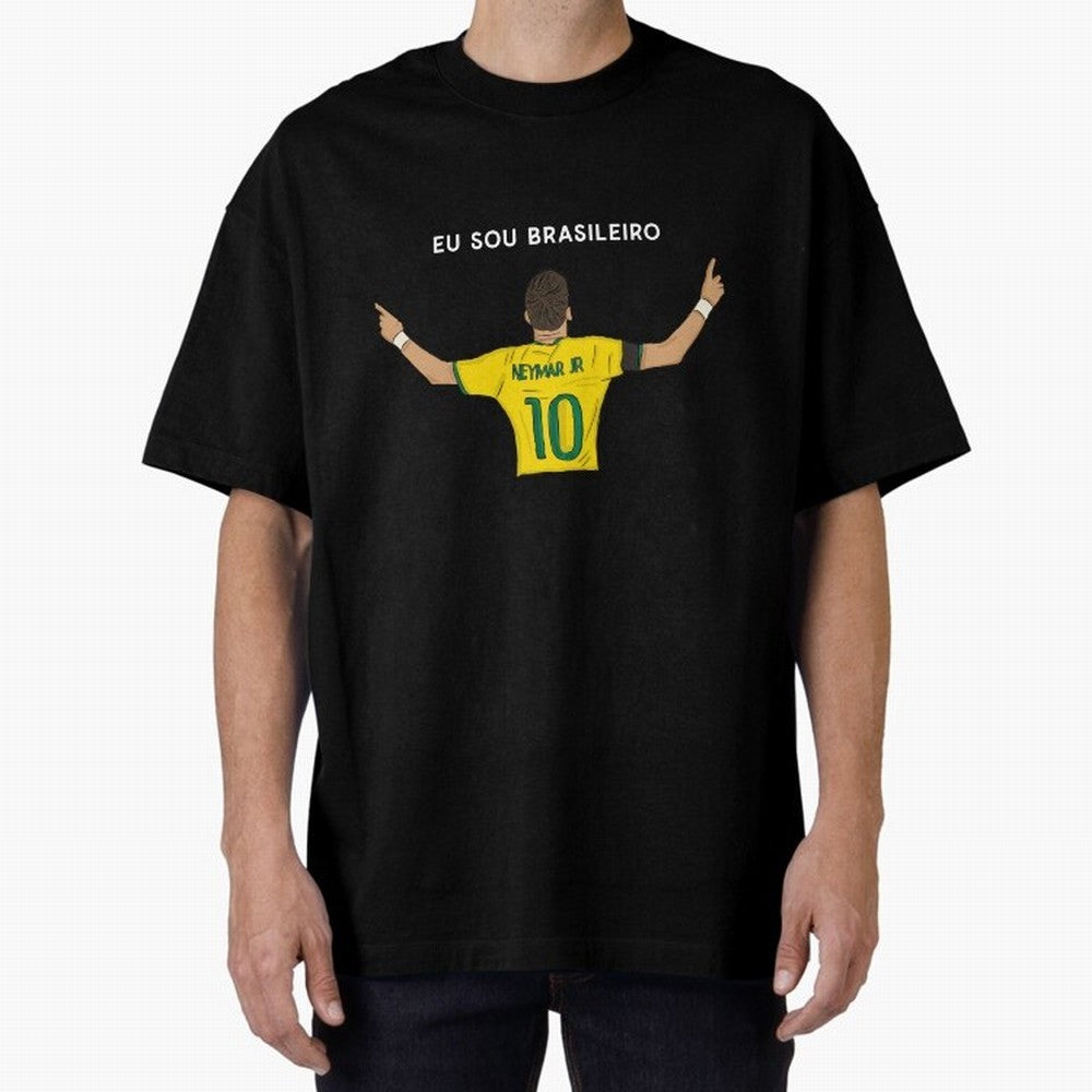 Neymar Jr Brazil Oversized T-Shirt Show Fan Pride Across the FIFA World Cup 2026 Journey through Haaland and Mbappe Highlights, England, France and Netherlands Pride, Global Supporter Spirit, Legendary Goals, National Colors and Tournament