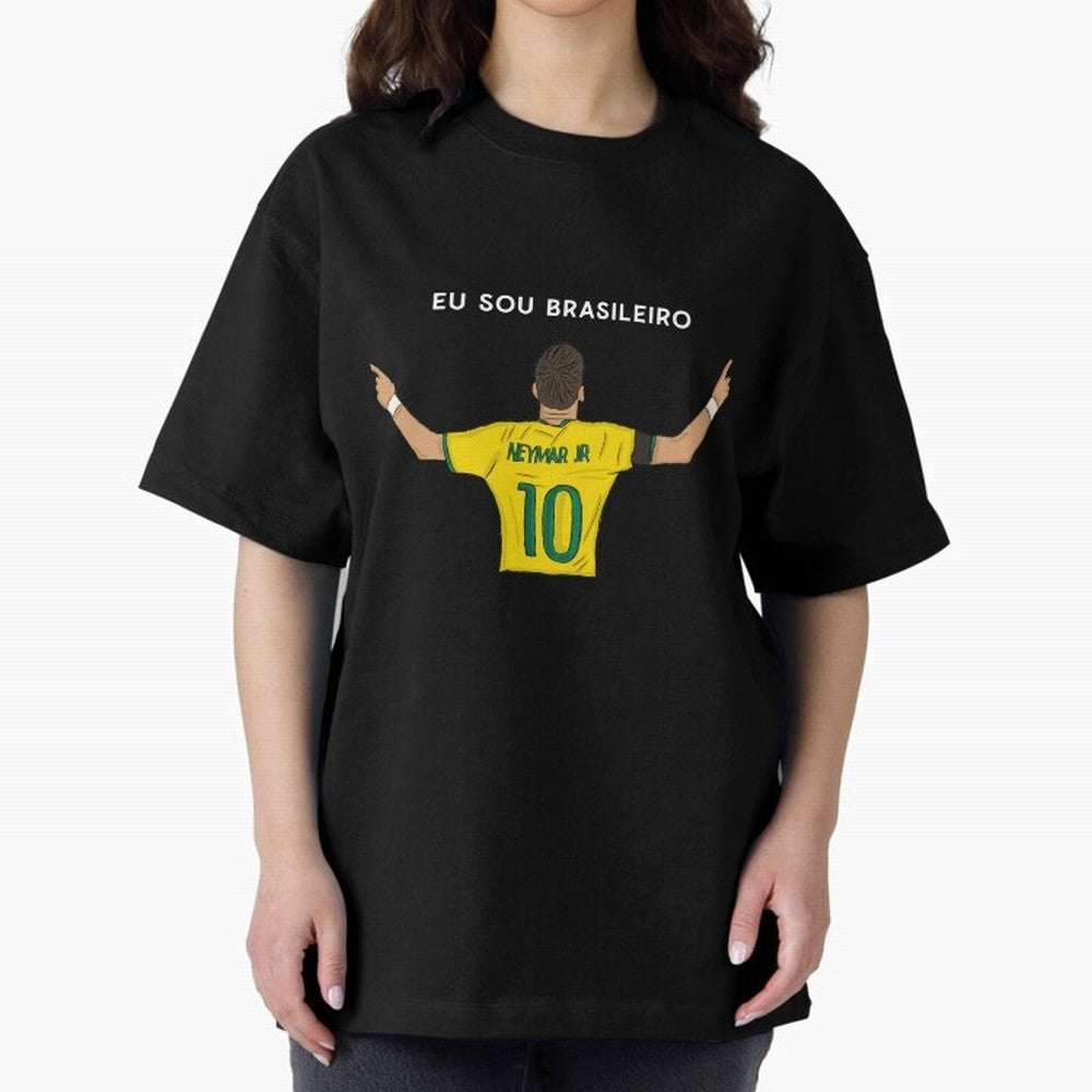 Neymar Jr Brazil Oversized T-Shirt Show Fan Pride Across the FIFA World Cup 2026 Journey through Haaland and Mbappe Highlights, England, France and Netherlands Pride, Global Supporter Spirit, Legendary Goals, National Colors and Tournament