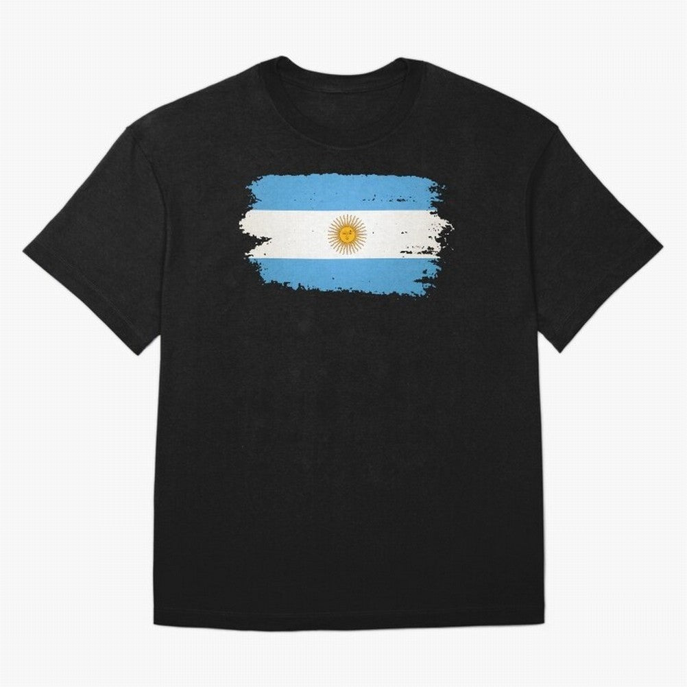 ARGENTINIAN FLAG PRINT Oversized T-Shirt Honor the Beautiful Game during Match Day Hype around FIFA World Cup 2026 Group Stage, Messi, Argentina, France and Brazil, Retro Football Energy, Iconic Rivalries, Trophy Chase Drama and Stadium Atmosphere;