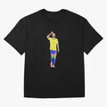 Neymar Brazil Football Captain Oversized T-Shirt Relive Legendary Nights from FIFA World Cup 2026 USA Canada Mexico for Fans of Messi and France, Bringing Sports Nostalgia, International Competition, Famous Players and Unforgettable Victories;